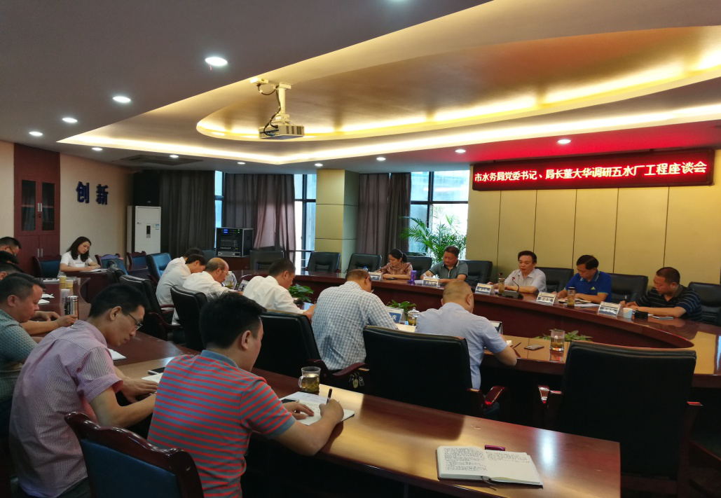 市水務(wù)局黨委書記、局長董大華一行調(diào)研五水廠工程